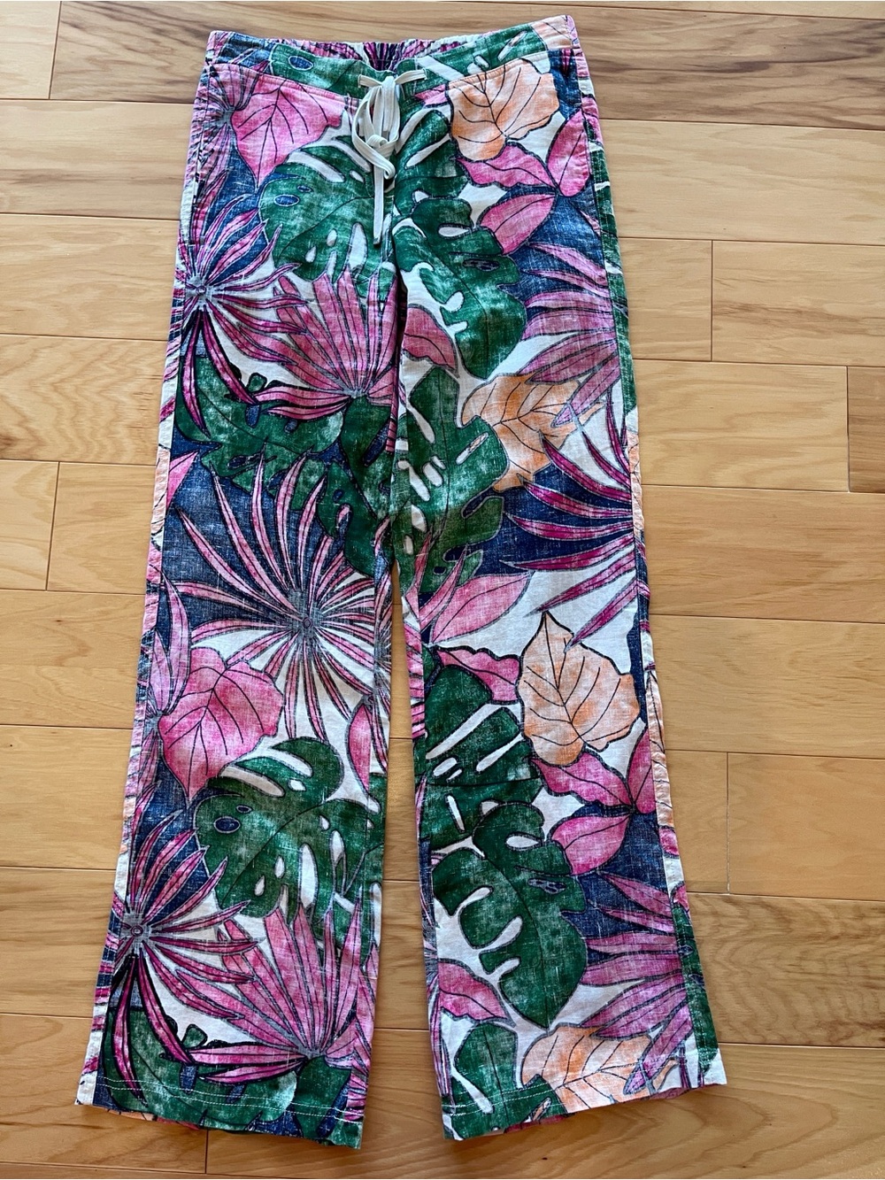 Tommy Bahama Tropical Linen Drawstring Resort Pants NWOT Size 2